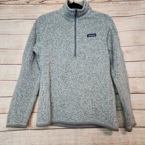 Patagonia Worn Wear Women's Better Sweater 1/4 Zip Medium Gray Pullover